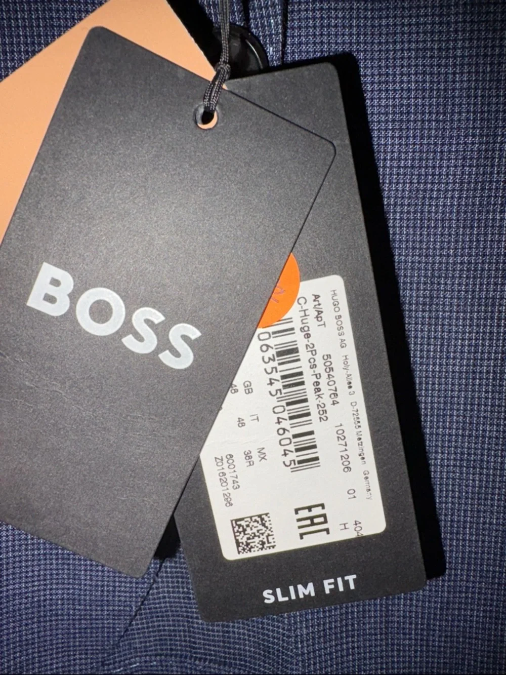 BOSS Men's Dark Navy Blue Sport Coat Blazer